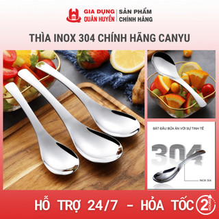 THÌA ĂN CƠM | MUỖNG ĂN SÚP | THÌA INOX 304 CHÍNH HÃNG CANYU DÙNG CHO NGƯỜI LỚN TRẺ EM