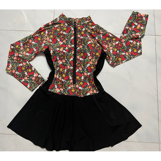 Đồ bơi nữ liền mảnh váy hoa kín đáo- shopnabi
