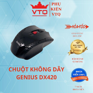 Chuột không dây GENIUS DX420 thiết kế nhỏ gọn tặng kèm pin TC BEST hàng chính hãng