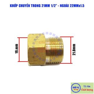 Đầu chuyển ren trong 21mm (1/2') sang ren ngoài 22mm