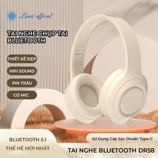 Tai Nghe Chụp Tai Bluetooth Không Dây D-ROCK Âm Bass Chuẩn, Headphone Bluetooth V5.1 Có Mic, Sạc Nhanh Type-C BH 12T