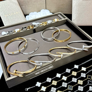 Vòng tay car titan cao cấp không han gỉ, lắc tay nữ đính đá zirco thời trang siêu hot