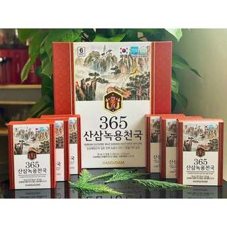 Sâm Hoàng Diệu - Nước chiết xuất Hồng Sâm Núi Nhung Hươu 365 HANSUSAM (50ml x 30 gói/hộp)