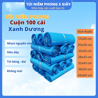 [Xanh Dương–Siêu Dày-Đủ size] Túi gói hàng niêm phong tự dính - túi đóng hàng chuyển phát nhanh có sẵn keo dính – 5 GIÂY