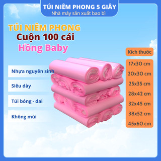 [Màu Hồng–Siêu Dày-Đủ size] Túi gói hàng niêm phong tự dính - túi đóng hàng chuyển phát nhanh có sẵn keo dính – 5 GIÂY