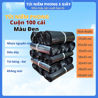 [Màu Đen–Siêu dày-Đủ size] Túi gói hàng niêm phong tự dính - túi đóng hàng chuyển phát nhanh có sẵn keo dính – 5 GIÂY