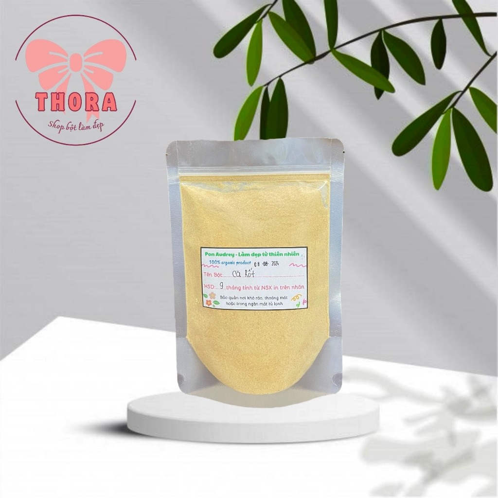 Bột cà rốt nguyên chất dưỡng da mặt và body đẹp da THORA