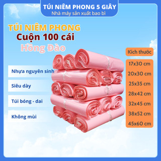 [Hồng Đào–Siêu Dày-Đủ size] Túi gói hàng niêm phong tự dính - túi đóng hàng chuyển phát nhanh có sẵn keo dính – 5 GIÂY