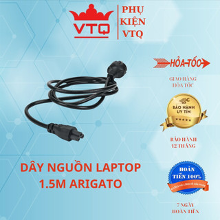 Dây nguồn laptop tròn 1.5m,dây laptop dẹt,dây nguồn laptop xám arigato hàng chất lượng
