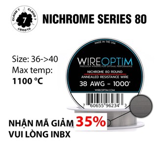 Dây điện trở nhiệt Ni80 1000ft 304m WIREOPTIM