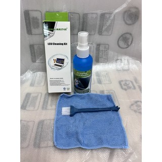 Bộ 3 món vệ sinh lau chùi máy tính, laptop, điện thoại, tivi màn hình LCD đa năng: dung dịch,chổi cọ quét bụi, khăn lau