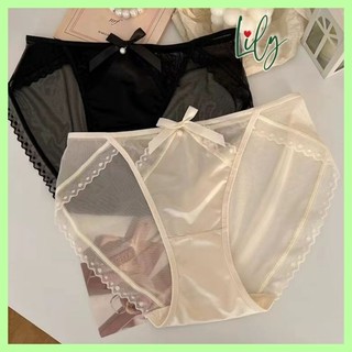 Quần lót nữ lụa satin quần lót ren viền ren phối lưới cao cấp kiểu dáng gợi cảm