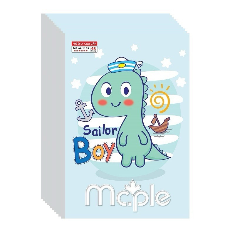 Vở ô ly 48 trang Mc.ple cao cấp 1159 / 1160 - Tập 4 ô ly Maple cute định lượng 100gsm