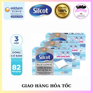 ☘Combo 3 hộp Bông tẩy trang Silcot Nhật Bản 82 miếng