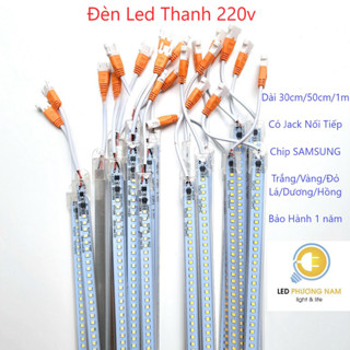 Đèn Led Thanh 220v chip 2835 Loại Tốt Siêu Sáng 30cm/50cm/1m, Tiết Kiệm Điện