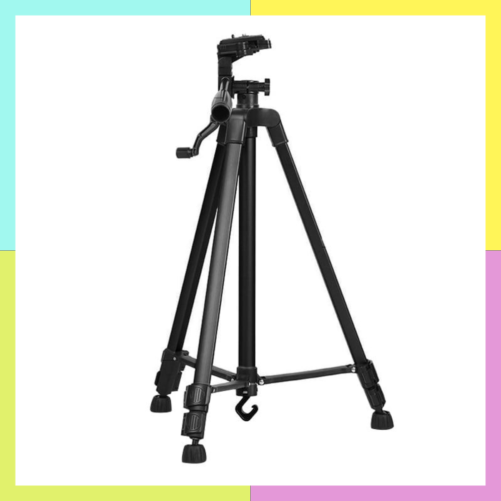 Ttripod 3366, kèm giá đỡ điện thoại 3 chân, thu gọn 50cm, cao tối đa 1m4 hoco