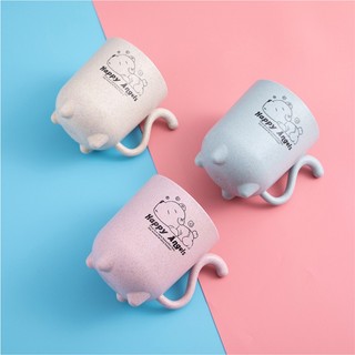Ly cốc lúa mạch cho bé uống sữa chó con Happy Angels