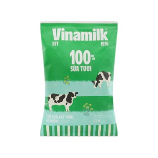 Sữa tươi tiệt trùng có đường Vinamilk 100% Sữa tươi bịch 220ml