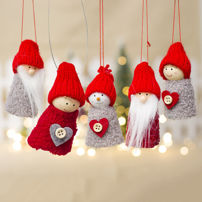 Phụ Kiện Vải Bông Bé Cúc Áo VB89 Treo Cây Thông Noel Phụ Kiện Trang Trí Giáng Sinh
