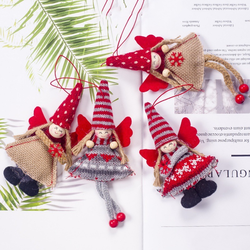 Phụ Kiện Vải Bông Bé Cánh Đỏ VB62 Treo Cây Thông Noel Phụ Kiện Trang Trí Giáng Sinh