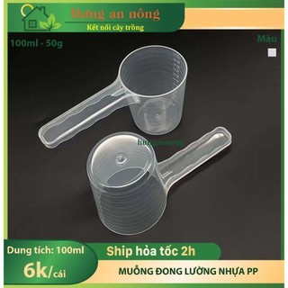 Muỗng 100ml đong lường nhựa PP trong dẻo an toàn