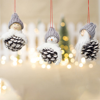  Phụ Kiện Vải Bông Bé Quả Thông Xám VB92 Treo Cây Thông Noel Phụ Kiện Trang Trí Giáng Sinh 