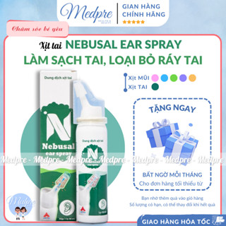 Dung dịch muối biển xịt tai Nebusal Ear Spray - Làm sạch ống tai, loại bỏ ráy tai, vệ sinh tai hàng ngày