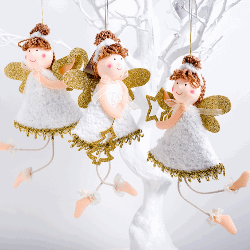Phụ Kiện Vải Bông Bé Váy Trắng VB90 Treo Cây Thông Noel Phụ Kiện Trang Trí Giáng Sinh (Mẫu Ngẫu Nhiên)