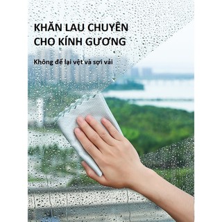 Khăn Chuyên Lau Kính Lau Màn Hình Đa Năng, Lau Gương, Khăn Lau Bát Đĩa Cốc Nhà Bếp không rụng lông, Khăn vảy cá