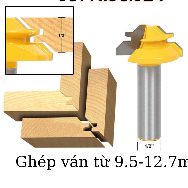 Mũi phay gỗ ghép cột góc vuông