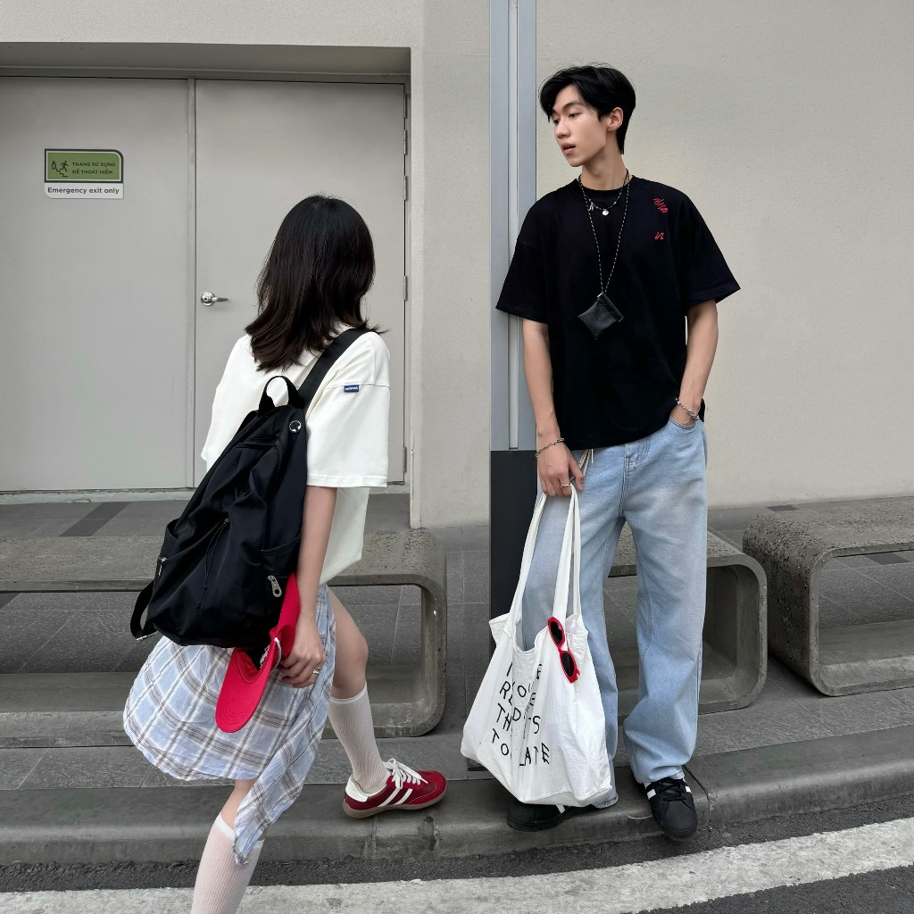 Áo Thun Thêu NOCTURNAL Ziczac Tee Cotton 100% Unisex Form Rộng Tay Lỡ Oversize Local Brand | BigBuy360 - bigbuy360.vn