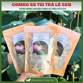 Trà lá sen giảm cân, combo 60 túi trà búp sen , lá sen khô ngừa tiểu đường , mất ngủ Lâm Tea