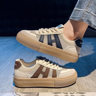 Giày thể thao pha lưới viền màu da Pu hàng QCCC