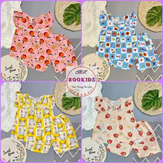 [SET 3 - 5 BỘ] Bộ Đồ Mặc Nhà BÉ GÁI Tay CÁNH TIÊN Quần LỬNG Chất Vải Tole Lanh loại 1 mềm mịn mát cho bé size từ 5-57kg