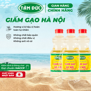 Giấm gạo Tâm Đức chai 500ml - Giấm gạo lên men Hà Nội, dùng để pha nước chấm và cho các món trộn
