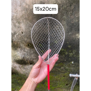 1 chiếc vợt đánh cá inox 15x20cm.