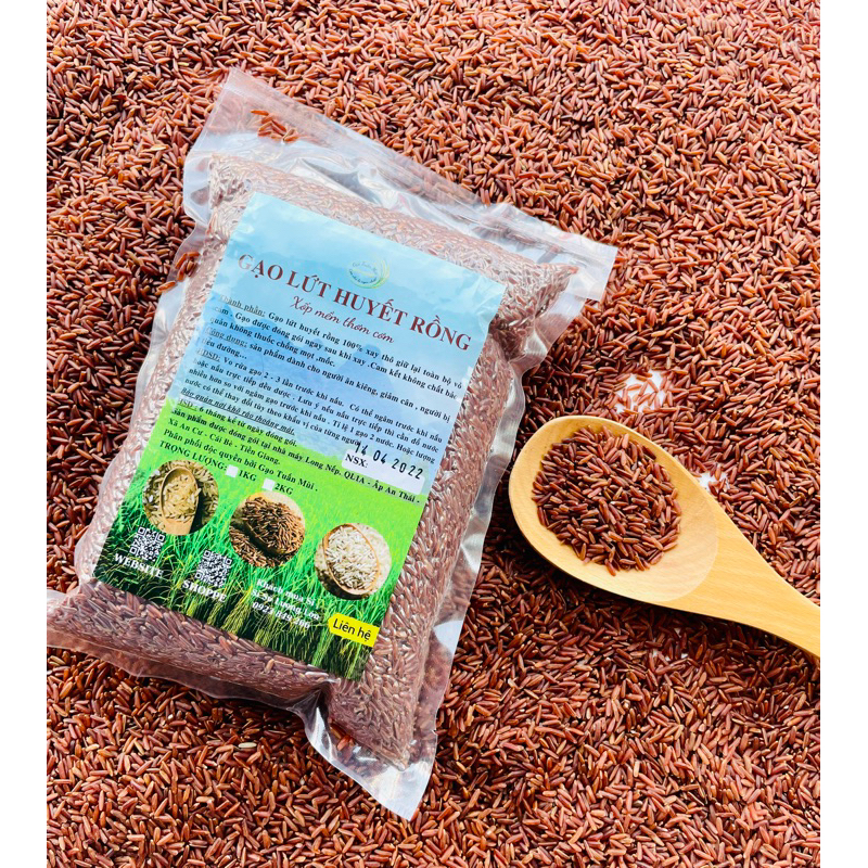 Gạo Lứt Huyết Rồng Ăn Kiêng (1 Ký Hút Chân Không )