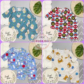 [SET 3 -5 BỘ] Đồ bộ mặc nhà BÉ TRAI TAY DÀI QUẦN DÀI chất Tole Lanh Loại 1 mềm mịn mát size từ 5-50kg