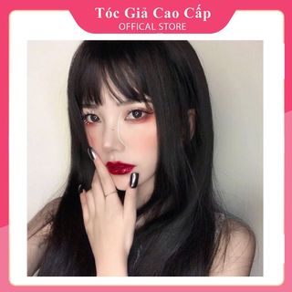 Tóc giả nguyên đầu nữ đẹp thẳng lỡ ❤️❤️FREESHIP😍 tóc cả đầu thẳng lỡ DL283, tặng lưới trùm.