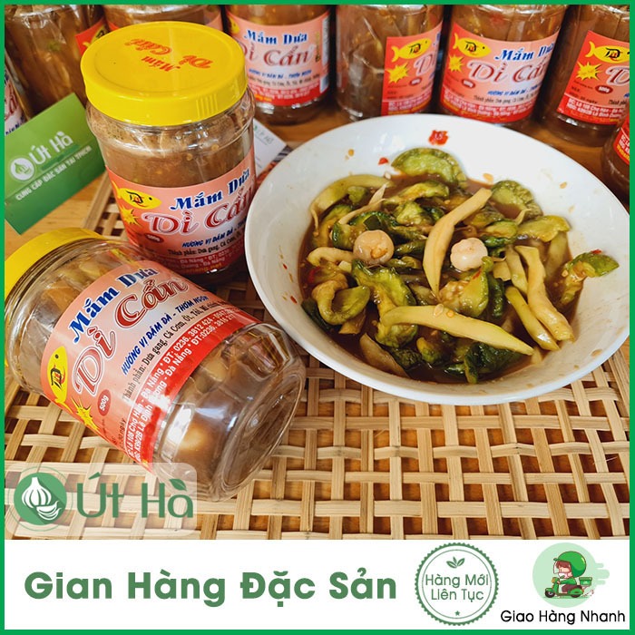 Mắm Dưa Dì Cẩn Hủ 500gr Nổi Tiếng Đà Nẵng Dưa Giòn Ngon Vị Đậm Đà - Út Hà Đặc Sản