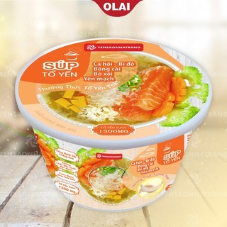 Súp tổ yến Cá hồi, bí đỏ, cà rốt – Tăng sức khỏe, trẻ thông minh
