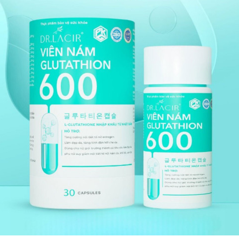Viên Uống Trắng Da Glutathione 600 Dr Lacir Chính Hãng Giúp Hạn Chế Lão Hoá Da,Nếp Nhăn,Tăng Nội Tiết Tố Nữ