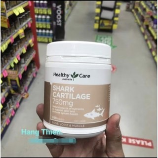 (Đủ bill) Viên uống sụn vi cá mập Healthy Care Shark Cartilage 750mg
