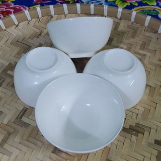 <Video SP100%> Set 5 Chén cơm Sứ Trắng Mỏng <hàng đẹp đồng giá 59k>