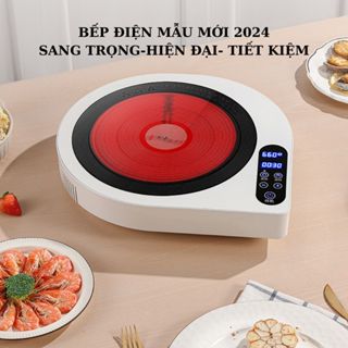 Bếp Điện Hồng Ngoại Mẫu Mới Không Kén Nồi Công Suất 2200W - 9 Mức Nhiệt Chống Trượt (BH 12 THÁNG)