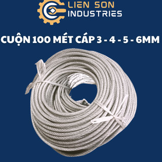100 mét Cáp bọc nhựa cuộn 100 mét - cáp bọc nhựa 3ly, cáp bọc nhựa 4ly, cáp bọc 5ly, cáp bọc 6ly
