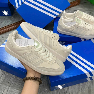 Giày _Sàmba kem full nỉ kaki thể thao nam nữ