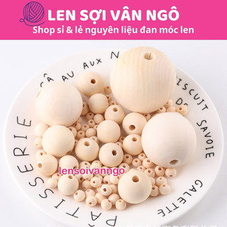 Hạt gỗ trang trí túi tỏi, vòng lục lạc đồ chơi cho bé
