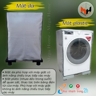 Vỏ bọc máy giặt cửa ngang, áo trùm máy giặt lồng ngang, chất liệu da cao cấp chống mưa nắng