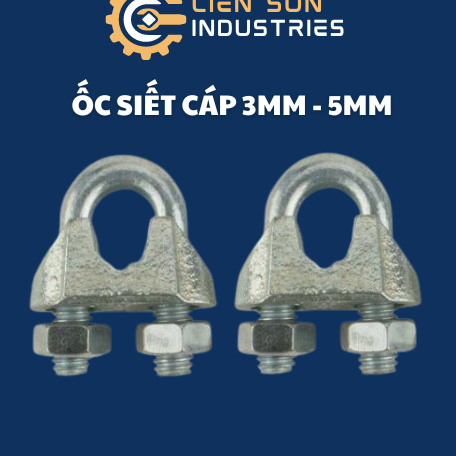 Ốc siết cáp mạ kẽm từ 3mm, 5mm